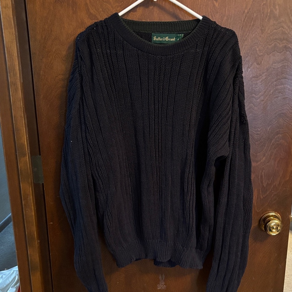 Belle & Grant Men's Navy Crewneck Sweater